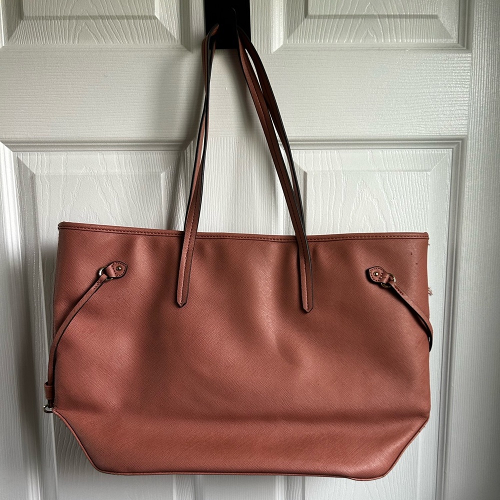 JustFab Brown Tote Bag